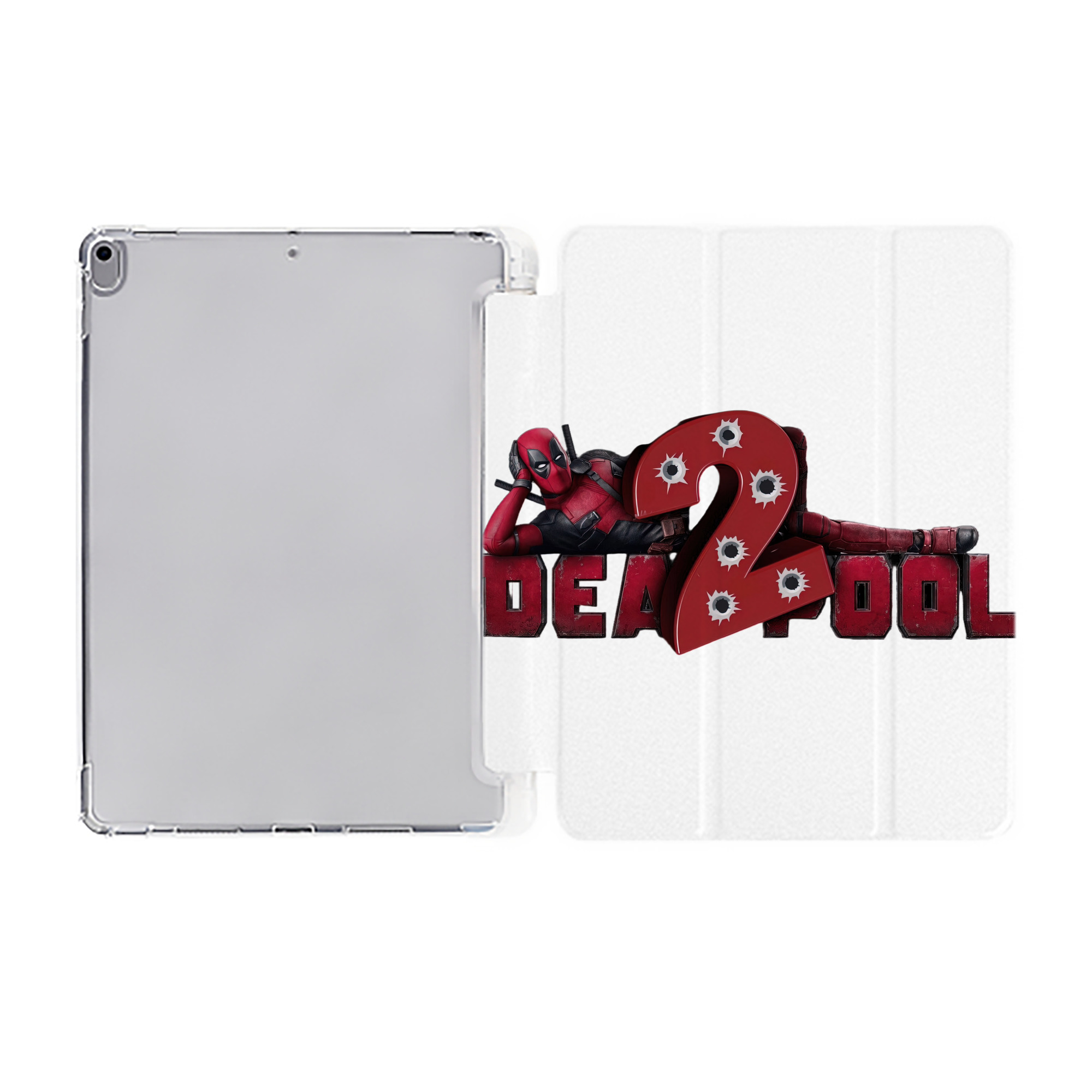 （画像用） Deadpool デッドプール IPad ケース ペン収納付き 三つ折りスタンド PUレザー×シリコン 対応機種9.5/10.5/10.9インチ